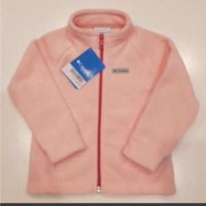 Baby Columbia pink full zip fleece jacket